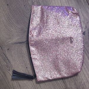 Ipsy Sparkling Cosmetic Bag - Pink and Silver